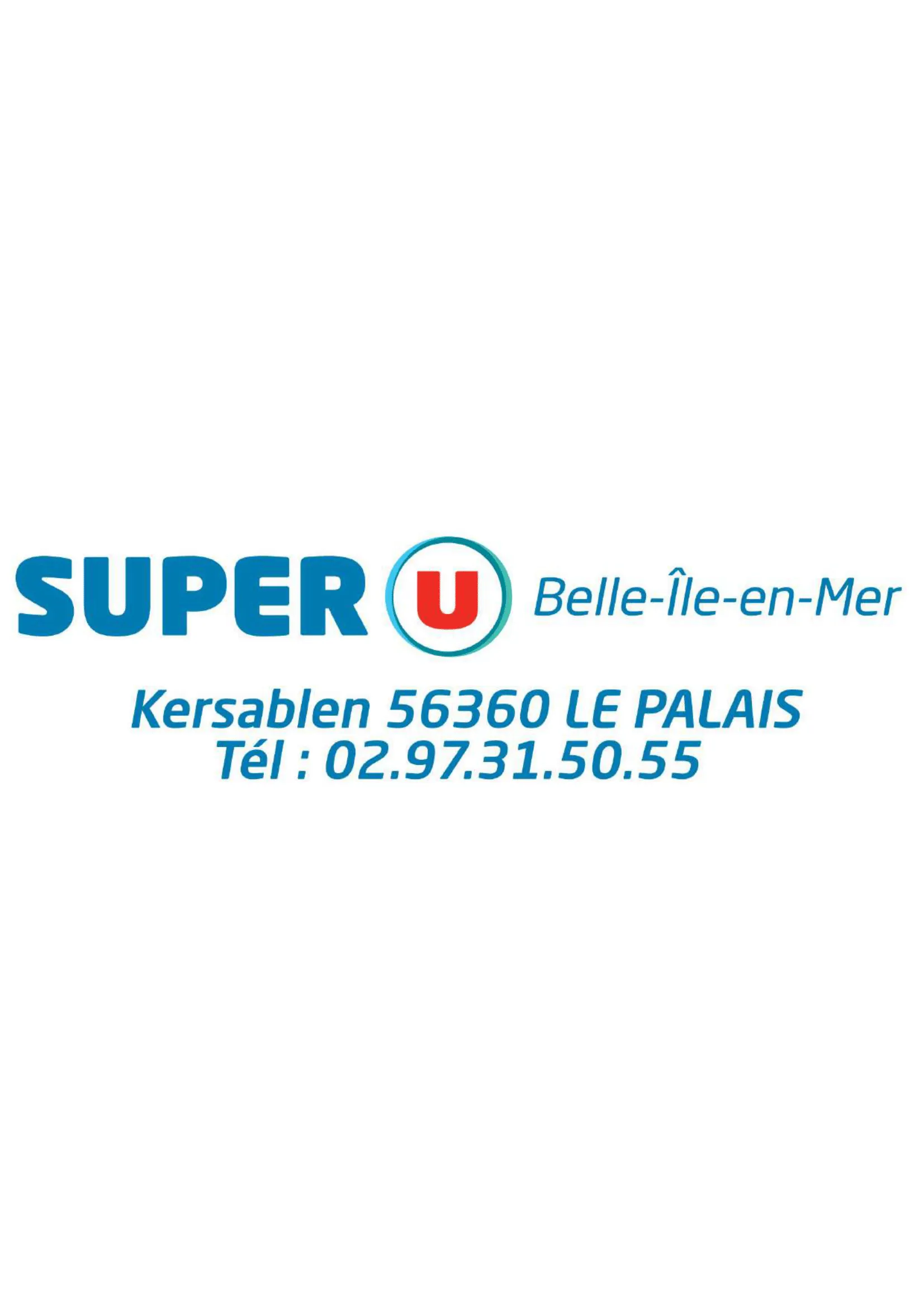 Logo Super U de Belle-ile